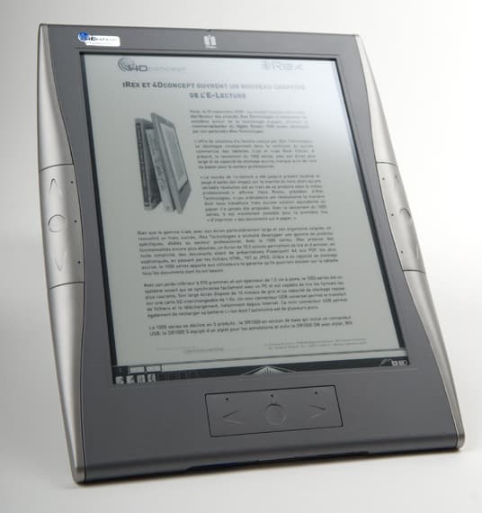 iRex Digital Reader 1000 實機圖（Wikimedia Commons / 4Dconcept，CC BY-SA 3.0 / GFDL）