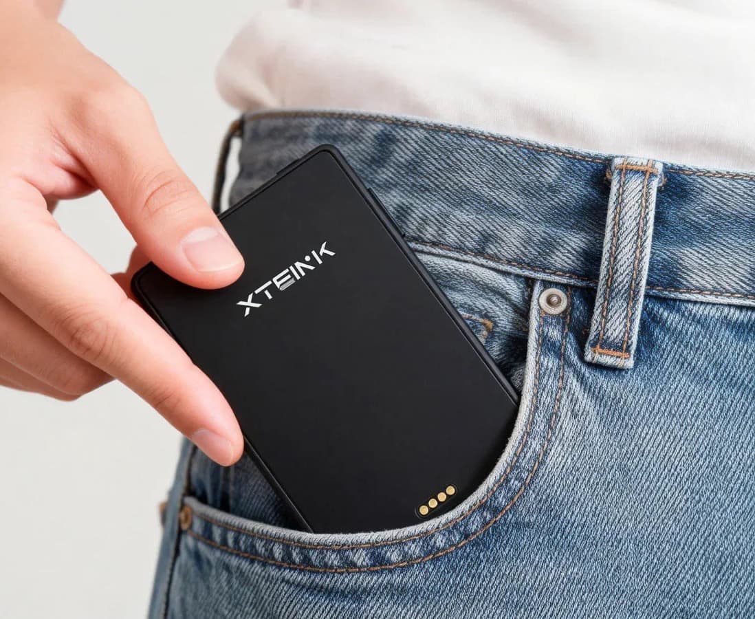 閱星曈 XTEINK 口袋電子紙放入口袋情境
