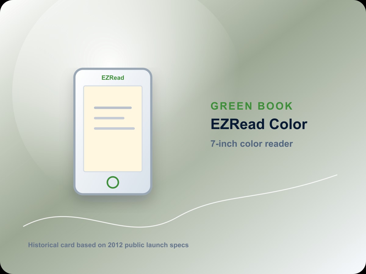 Greenbook 綠林資訊 EZRead Color（歷代參考） 規格整理 | Read with Pro
