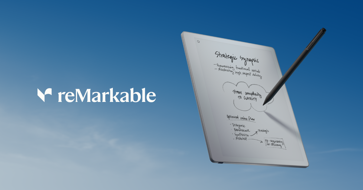 reMarkable Paper Pure 10.3 吋黑白電子紙筆記本