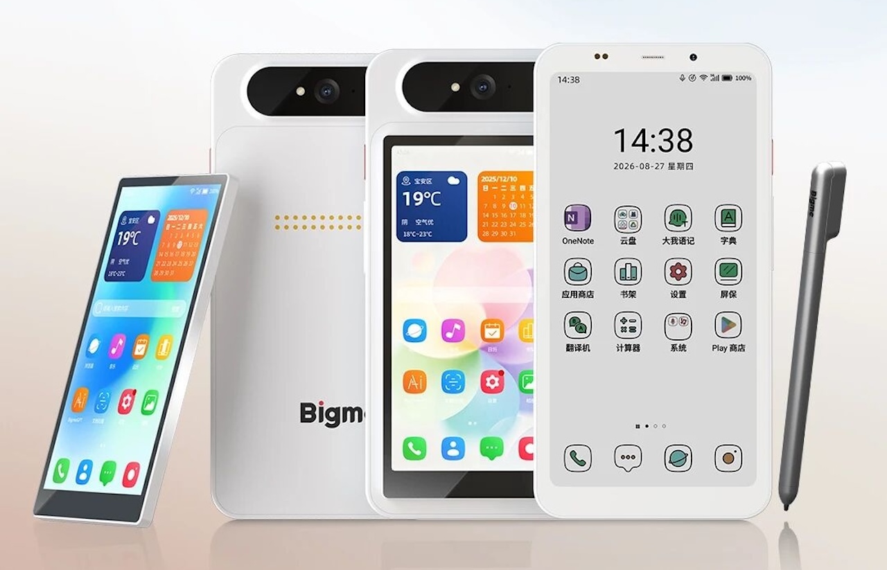 Bigme HiBreak Dual 3 彩色電子紙手機與可拆磁吸 LCD
