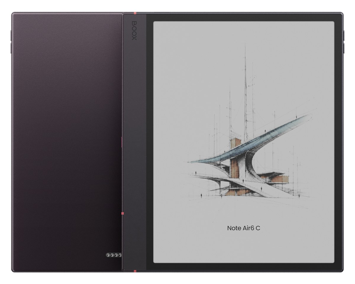 BOOX Note Air 6 C 搭配磁吸摺疊皮套開闔情境