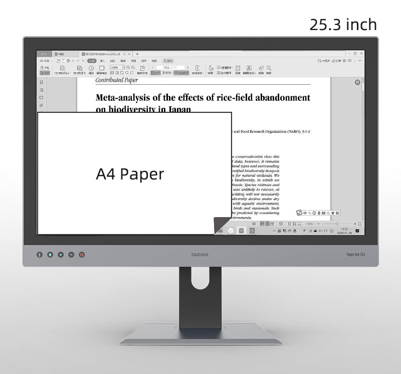 DASUNG Paperlike 253 桌面工作情境