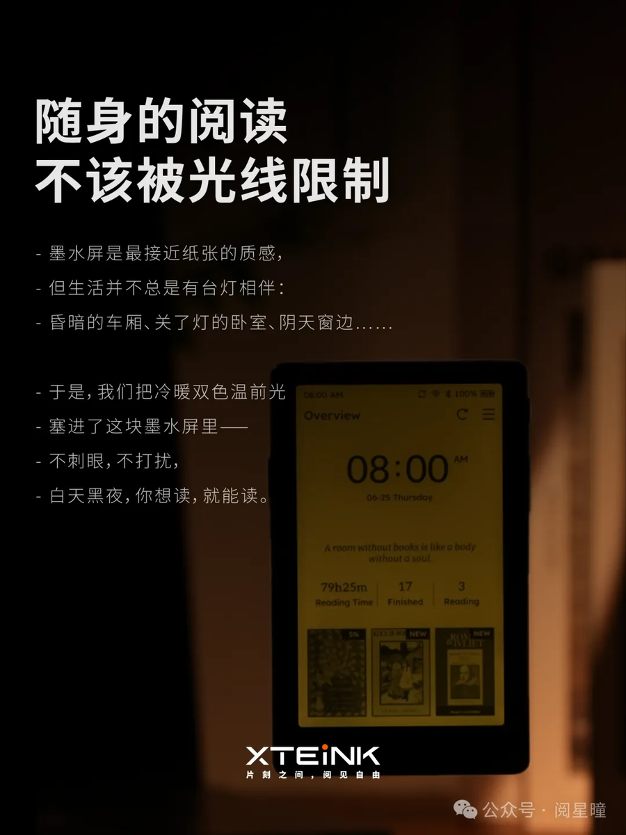 隨身的閱讀不該被光線限制：冷暖雙色溫前光