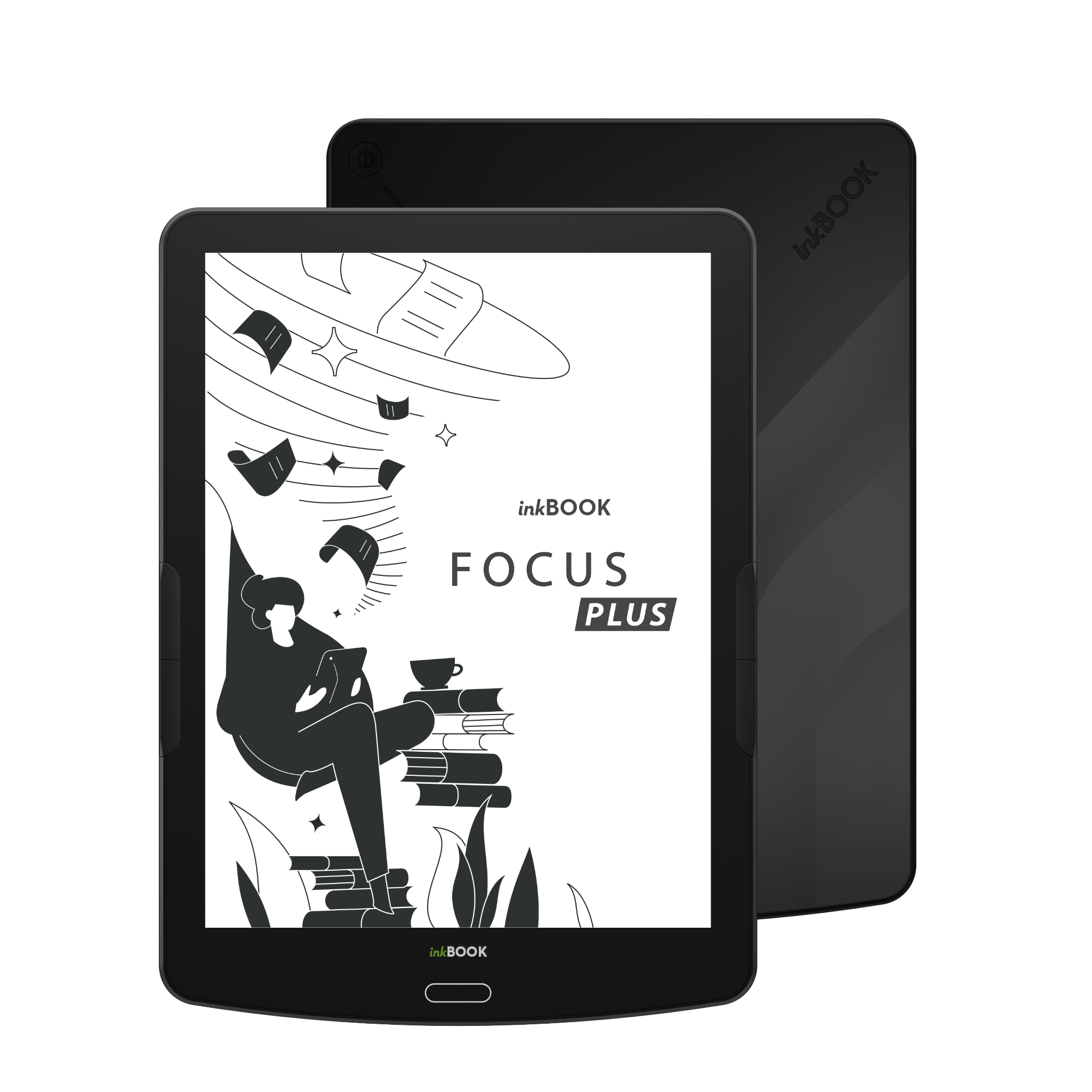 inkBOOK 官方 Focus Plus 黑色正反面商品圖